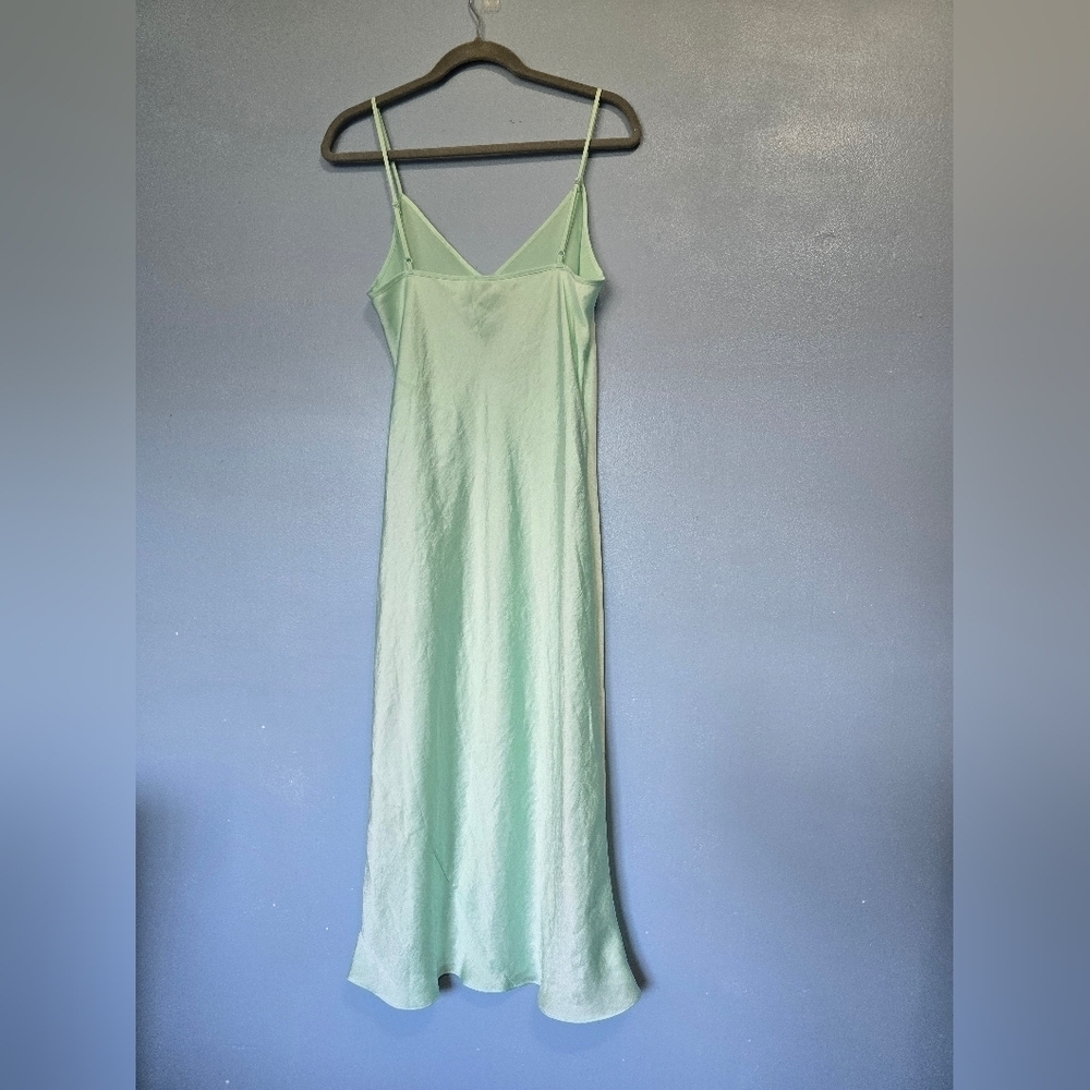 Wilfred Slinky Midi Slip Dress Green M - Picture 2 of 9